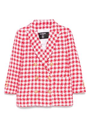 red polyester jacket BALMAIN PARIS KIDS | BW2A24E0203100RO